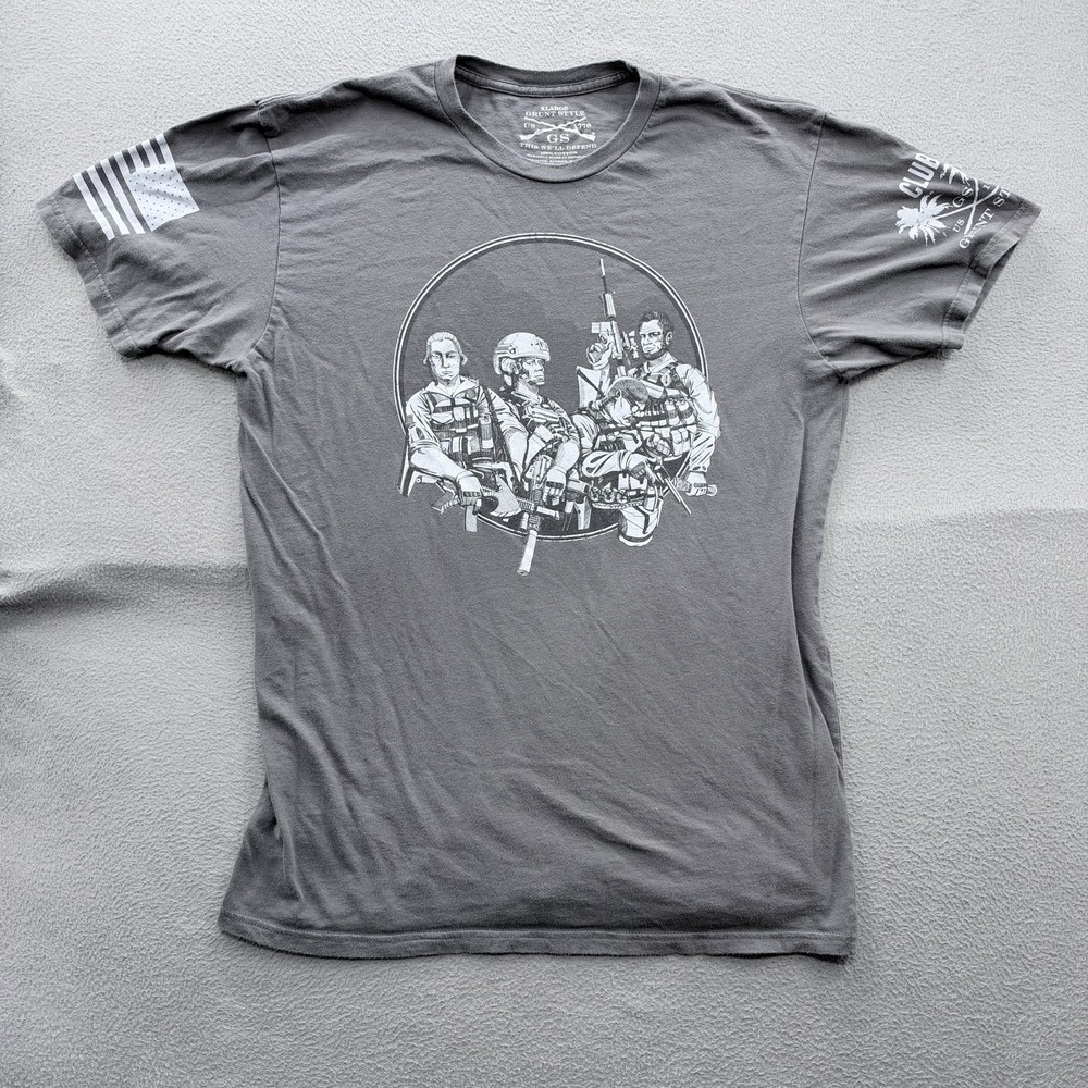 Lot of 3 Grunt Style Shirt Mens XL Brown Warheads On Foreheads Graphic USA.